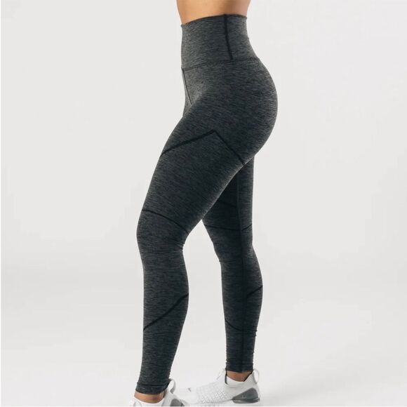 Alphalete OG Revival High Rise Athletic Leggings Powder Grey Size Small - Picture 3 of 7